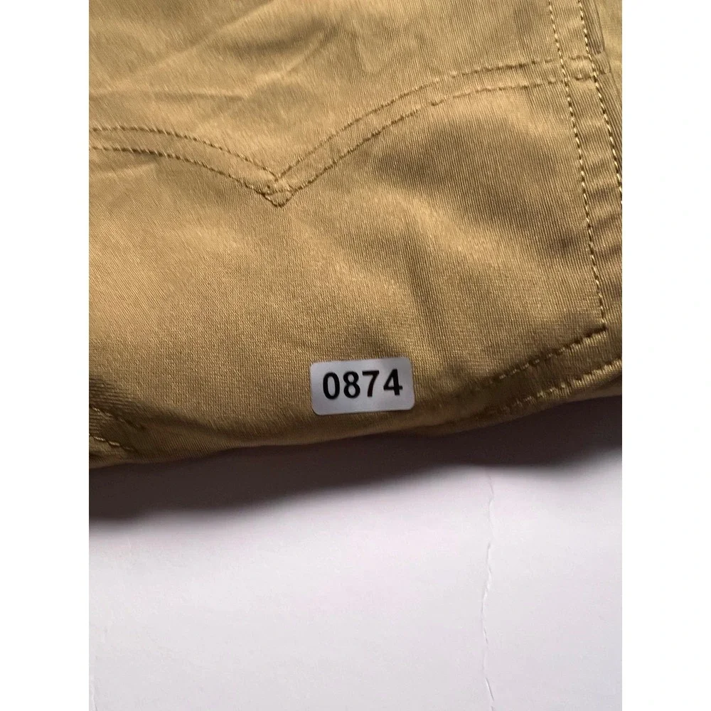 Levi's 511 Slim Fit Pants Mens 34x32 Khaki Tan Engineered for Movement 0874